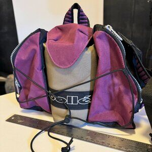 Vintage 1990s Bollé Multi-Pocket Fanny Pack Gorpcore Retro Purple Hip Waist Bag